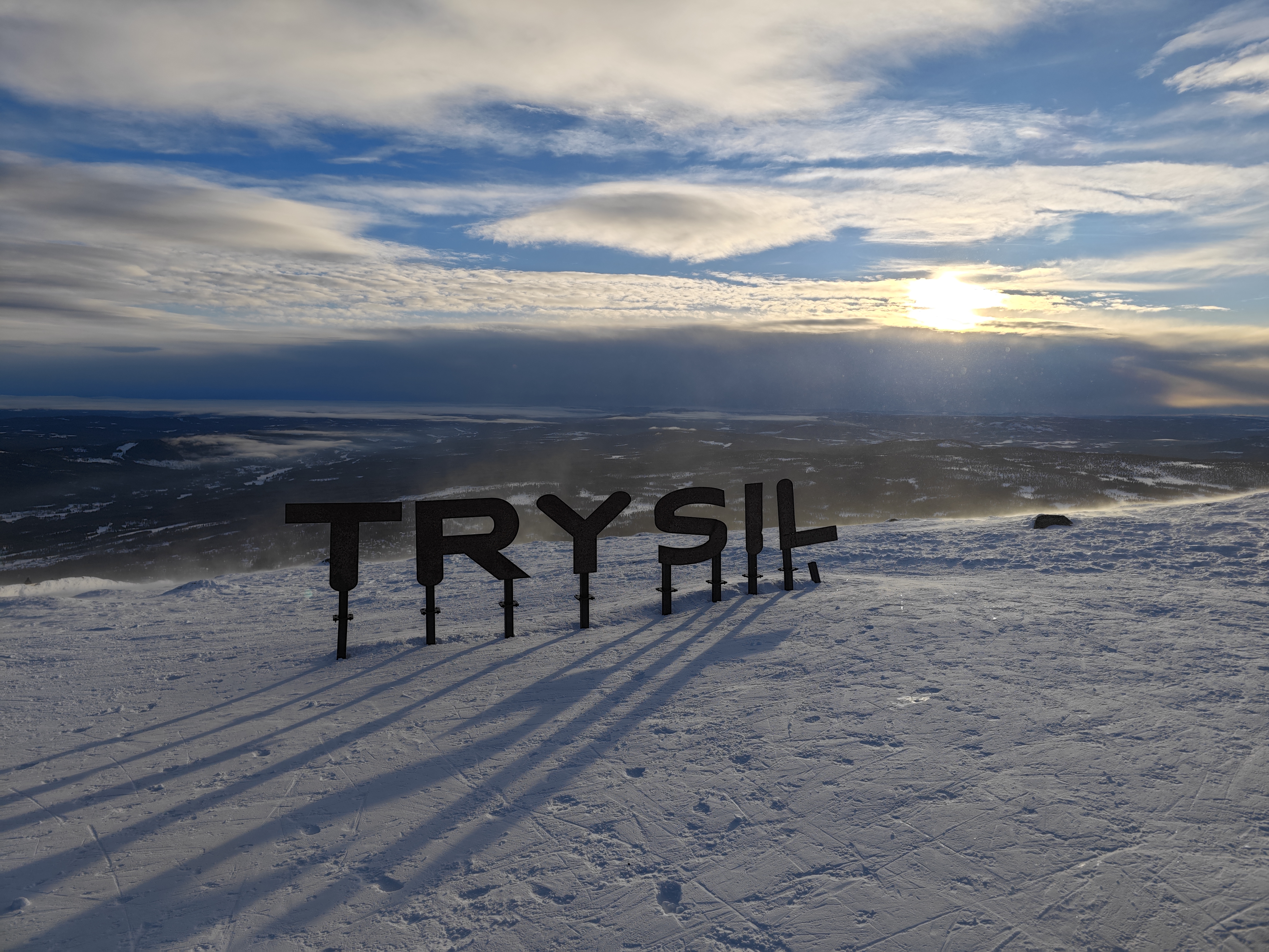 Trysil 雪场入口标志